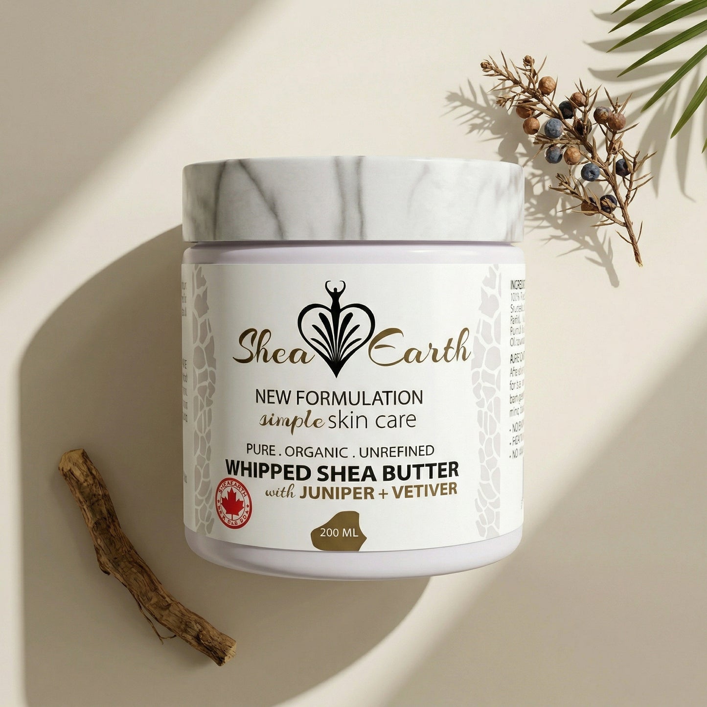 whipped shea butter with juniper and vetiver