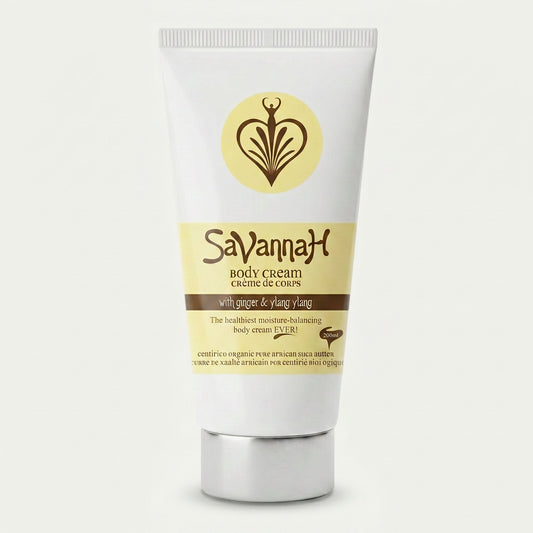 Hands applying rich shea body cream for winter dry skin