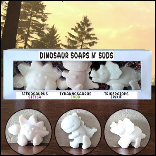 DINO SOAPS N'SUDS . 3PACK (2U) . 120G
