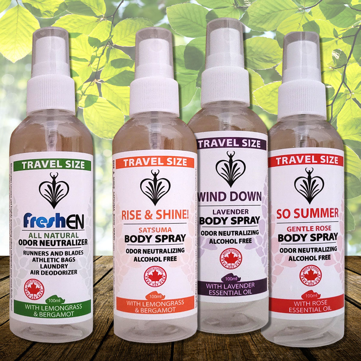 BODY SPRAYS & ODOR NEUTRALIZER . TRAVEL BUNDLE